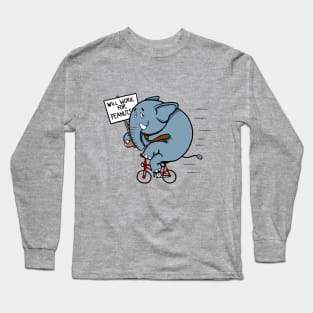 Elephants Work for Peanuts Long Sleeve T-Shirt